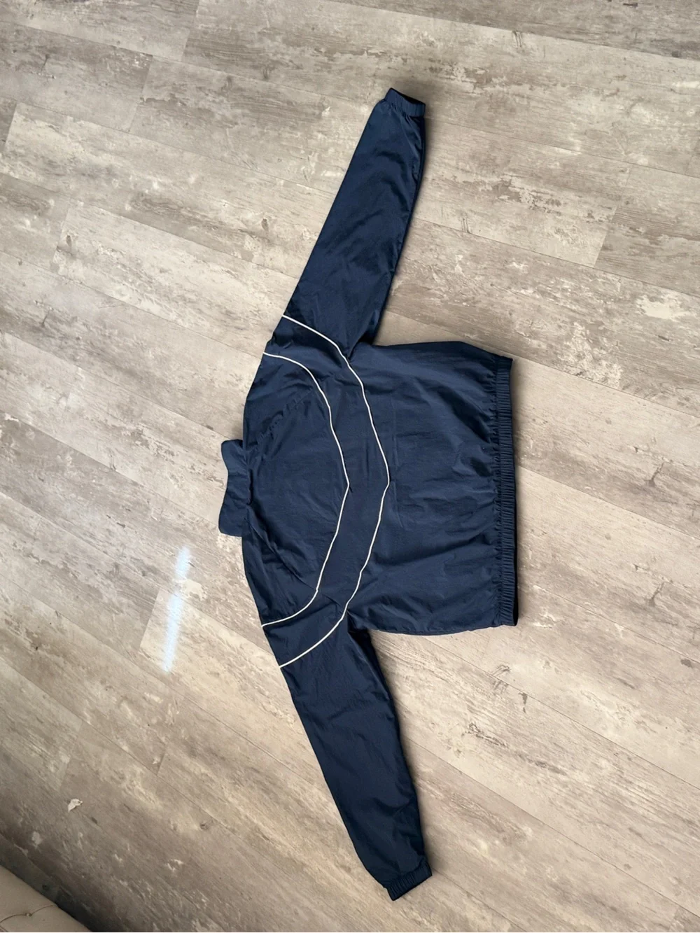 Nike Navy Blue UV windbreaker women’s jacket-retro 90s Style Y2K Sportswear LG
